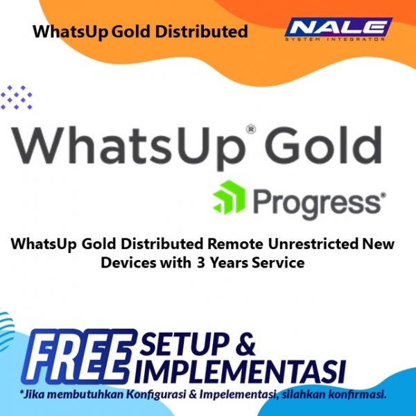 WhatsUp Gold Distributed Remote Unrestricted New Devices with 3 Years Service