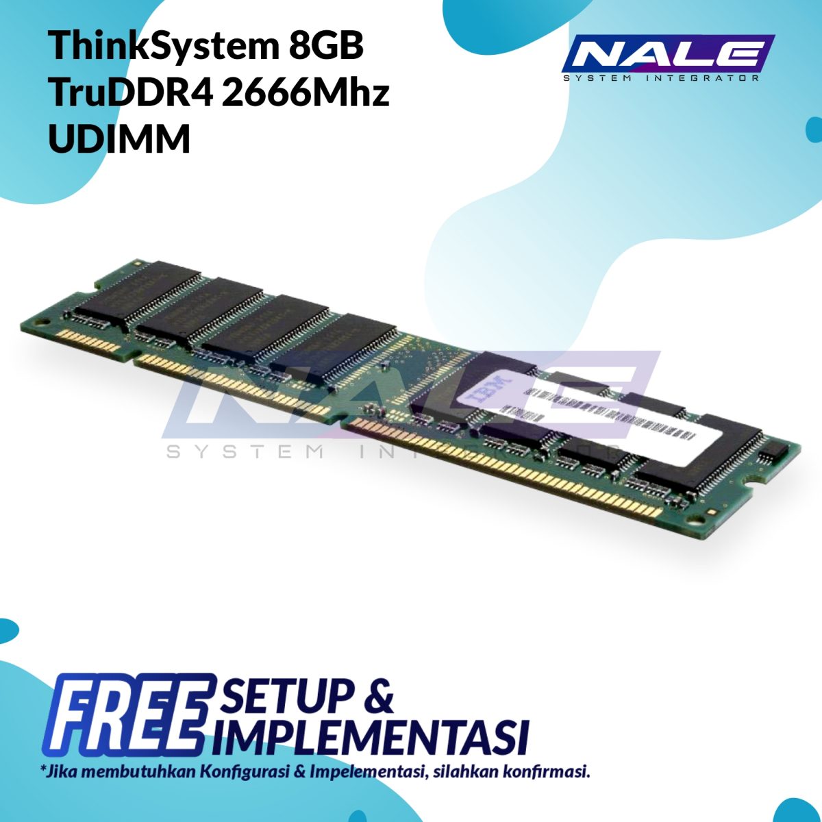 ThinkSystem 8GB TruDDR4 2666MHz (1Rx8, 1.2V) UDIMM (4ZC7A08696) - Gambar 1