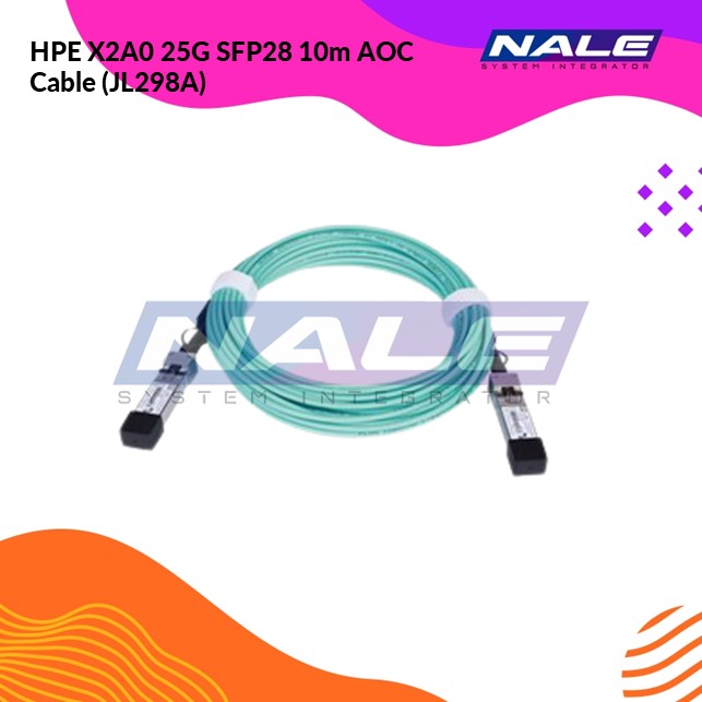 Slide1 HPE X2A0 25G SFP28 10m AOC Cable (JL298A) - Gambar 1