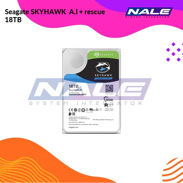 9 Seagate SKYHAWK  A.I + rescue 18TB - Gambar 1
