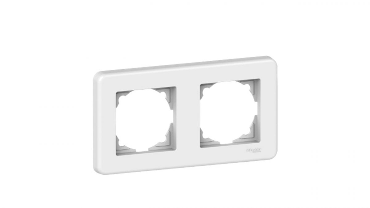FRAME 2 GANG LEONA SCHNEIDER UNIVERSAL LNA5800221 - Gambar 1